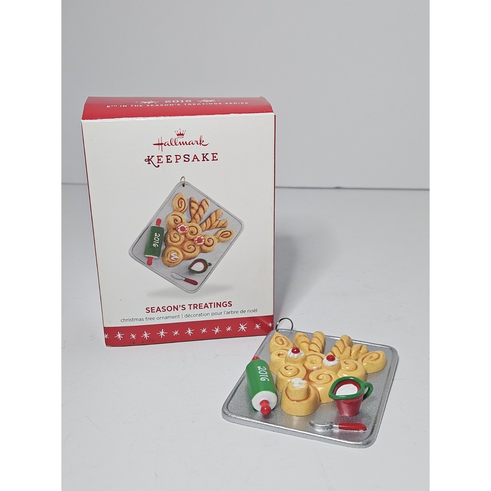 Hallmark Keepsake 2016 Season’s Treatings Ornament Reindeer Cinnamon Rolls 8th